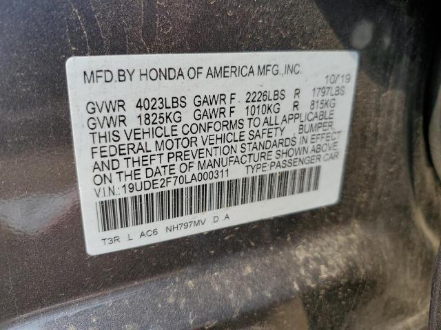 2020 ACURA ILX PREMIU 19UDE2F70LA000311