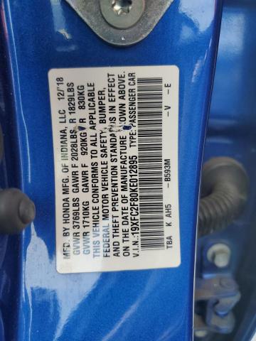 2019 HONDA CIVIC SPOR - 19XFC2F80KE012895
