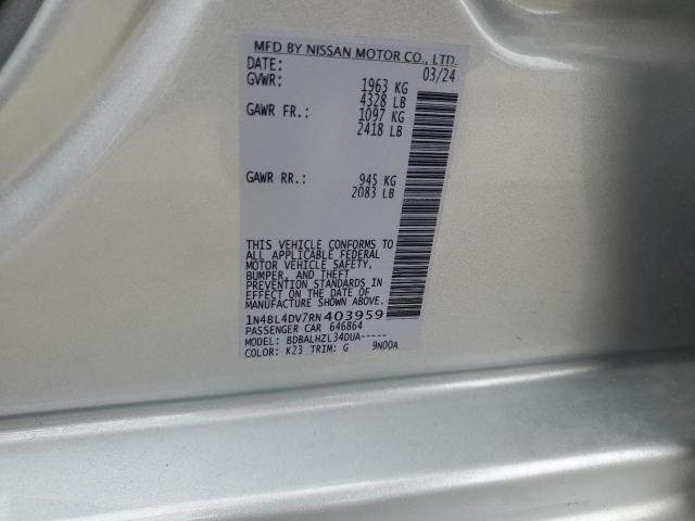 2024 NISSAN ALTIMA SV - 1N4BL4DV7RN403959