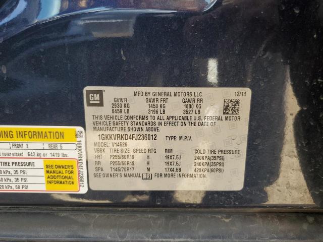 2015 GMC ACADIA SLT 1GKKVRKD4FJ236012