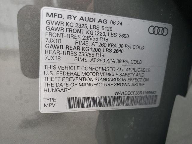 2024 AUDI Q3 PREMIUM WA1DECF38R1169562