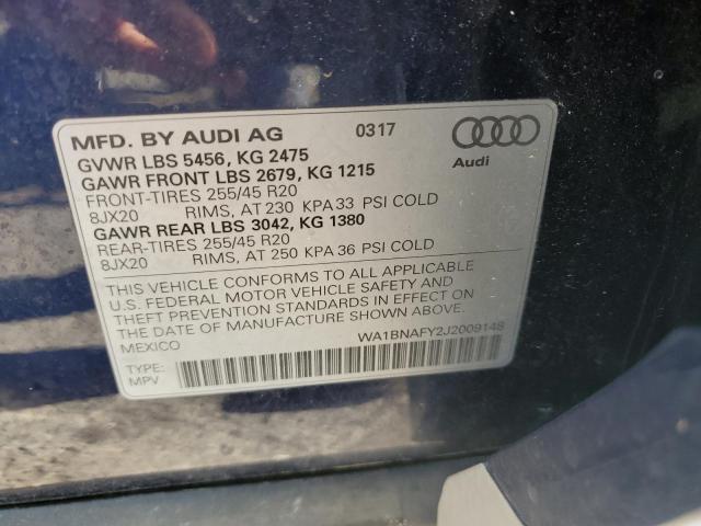 2018 AUDI Q5 PREMIUM WA1BNAFY2J2009148