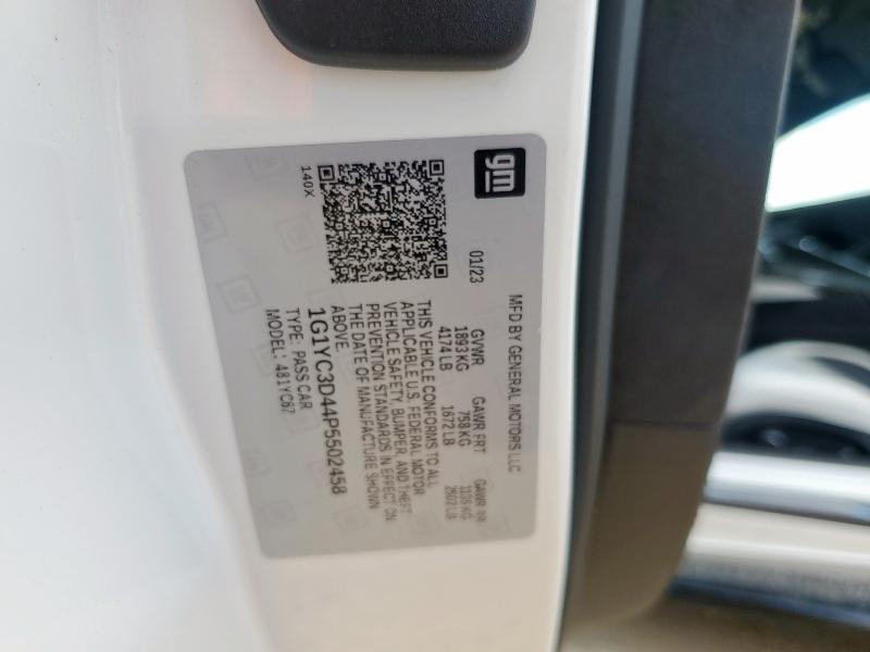 2023 CHEVROLET CORVETTE S 1G1YC3D44P5502458