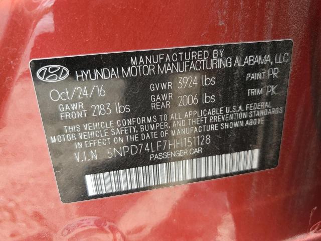 2017 HYUNDAI ELANTRA SE - 5NPD74LF7HH151128