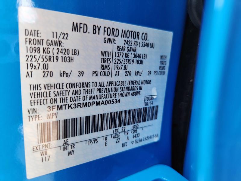 2023 FORD MUSTANG MA - 3FMTK3RM0PMA00534