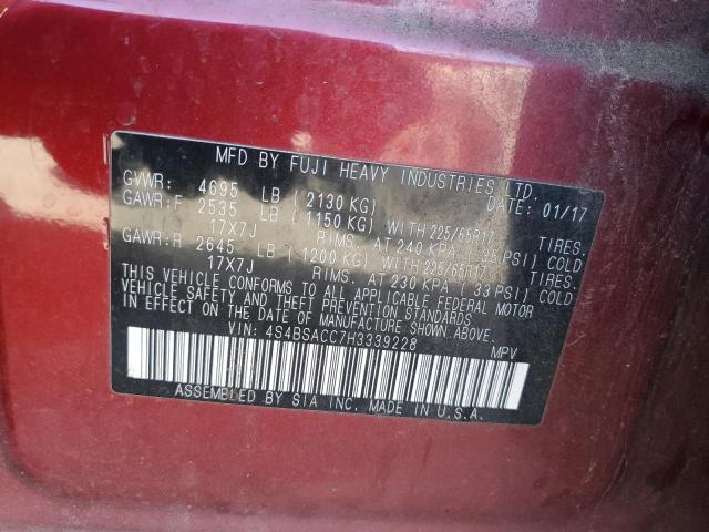 2017 SUBARU OUTBACK 2. 4S4BSACC7H3339228