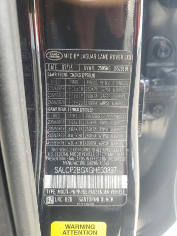 2016 LAND ROVER DISCOVERY SALCP2BGXGH633897