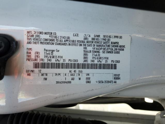 2016 FORD FOCUS S 1FADP3E27GL261858