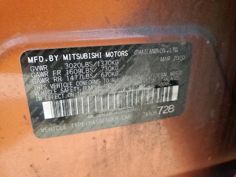 2020 MITSUBISHI MIRAGE ES - ML32A3HJXLH009401