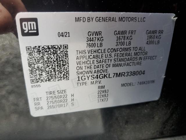 2021 CADILLAC ESCALADE S 1GYS4GKL7MR338004