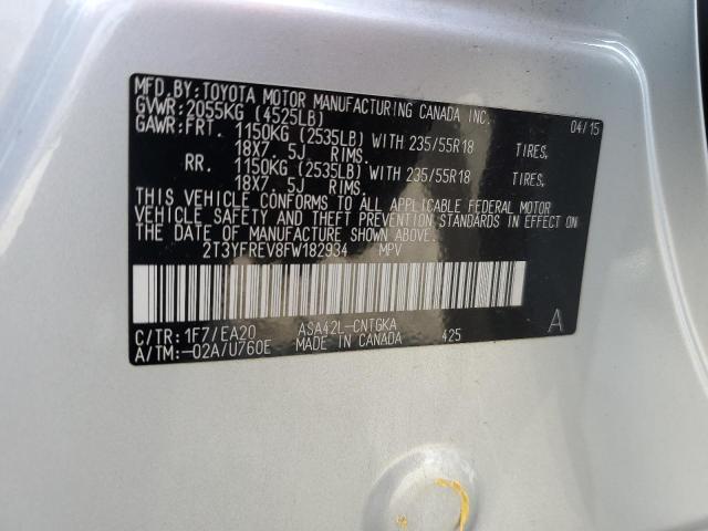 2015 TOYOTA RAV4 LIMIT - 2T3YFREV8FW182934