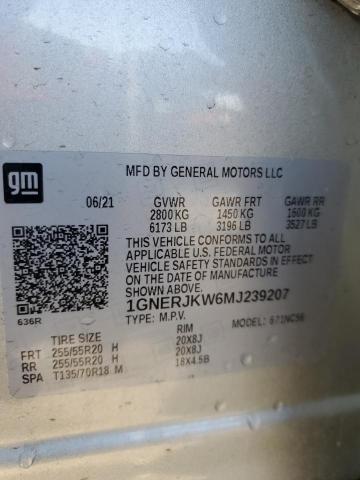 2021 CHEVROLET TRAVERSE R 1GNERJKW6MJ239207