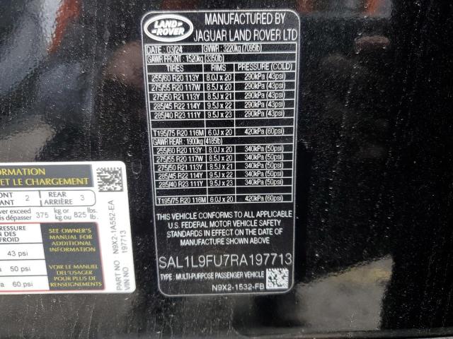 2024 LAND ROVER RANGE ROVE - SAL1L9FU7RA197713