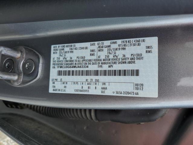 2021 FORD ESCAPE SE - 1FMCU0G64MUA63334