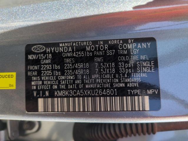 2019 HYUNDAI KONA LIMIT KM8K3CA5XKU264801