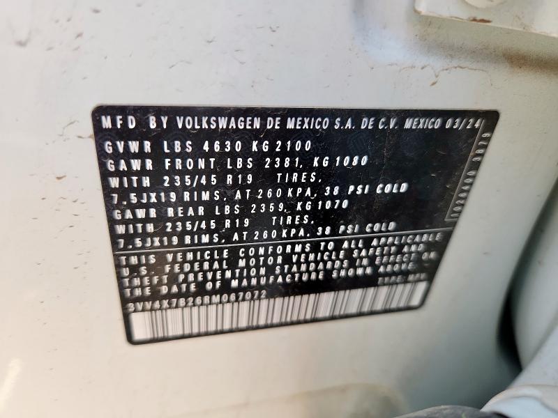 2024 VOLKSWAGEN TAOS SEL 3VV4X7B26RM067072