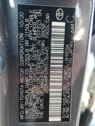 2021 TOYOTA PRIUS SPEC JTDKAMFU9M3136445