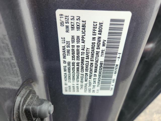 2019 HONDA CR-V EXL 7FARW2H83KE029481