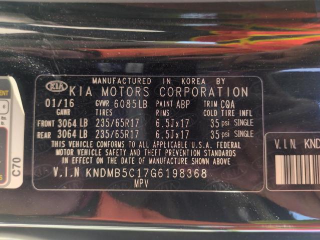 2016 KIA SEDONA LX KNDMB5C17G6198368