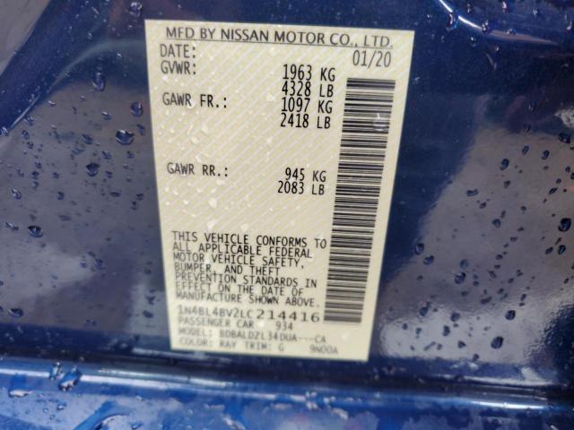 2020 NISSAN ALTIMA S 1N4BL4BV2LC214416