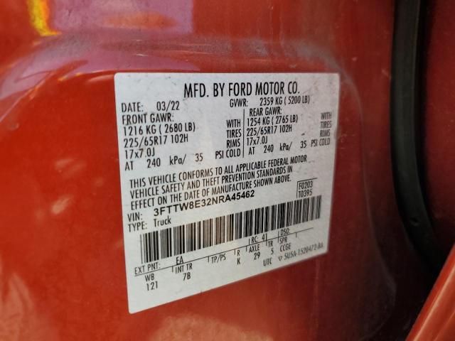 2022 FORD MAVERICK X 3FTTW8E32NRA45462
