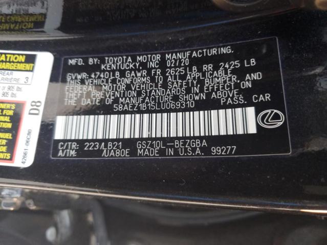 2020 LEXUS ES 350 LUX 58AEZ1B15LU069310