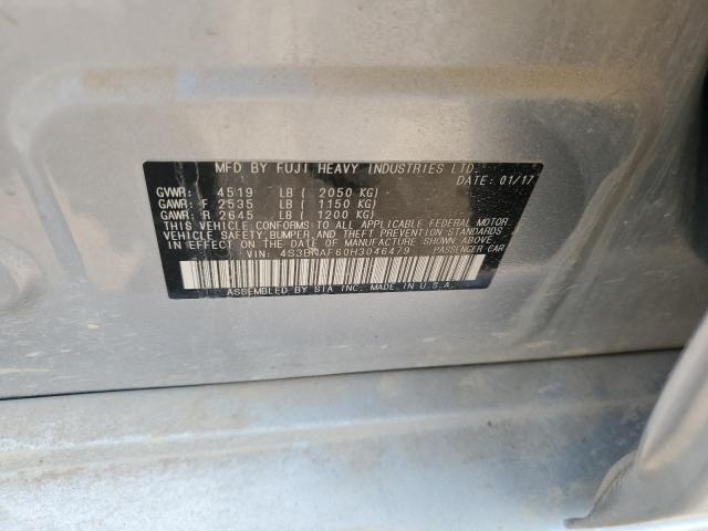 2017 SUBARU LEGACY 2.5 4S3BNAF60H3046479