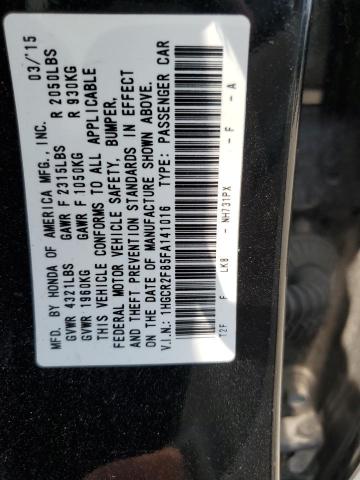 2015 HONDA ACCORD EXL 1HGCR2F85FA141016