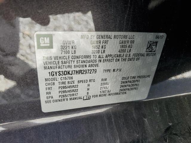 2017 CADILLAC ESCALADE P 1GYS3DKJ7HR297279