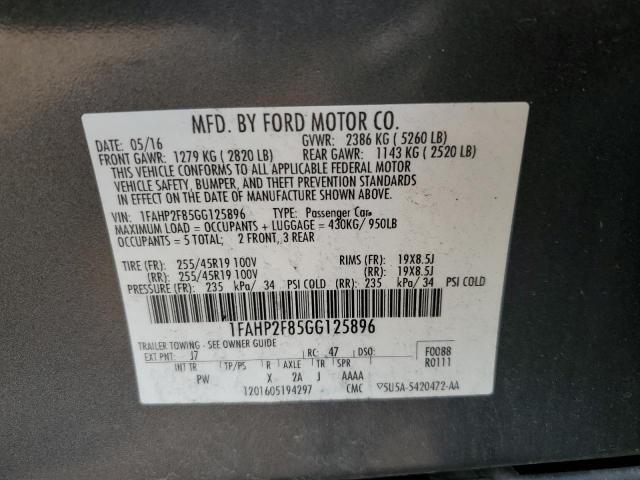 2016 FORD TAURUS LIM 1FAHP2F85GG125896