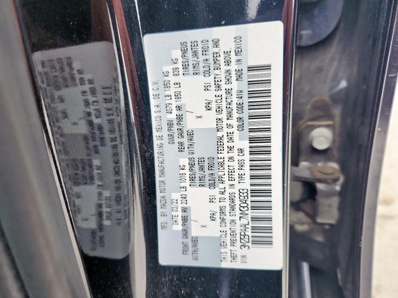2022 MAZDA 3 3MZBPAAL7NM304933