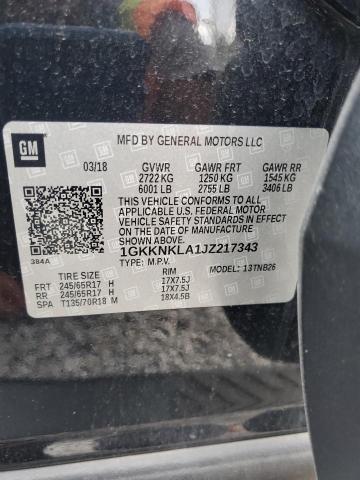 2018 GMC ACADIA SLE - 1GKKNKLA1JZ217343