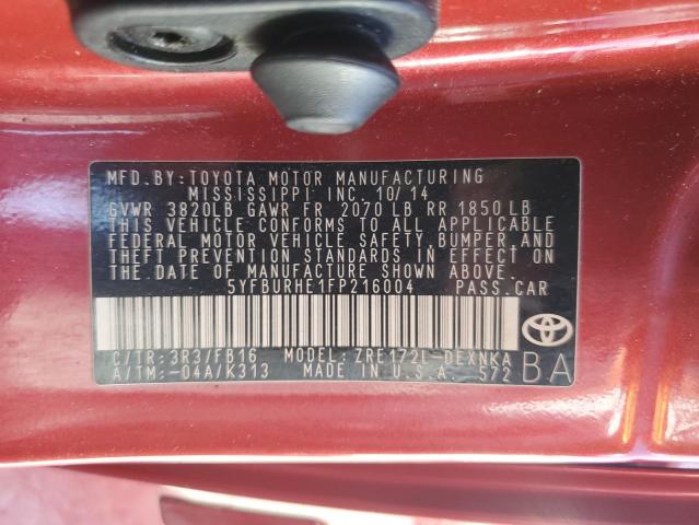2015 TOYOTA COROLLA L - 5YFBURHE1FP216004