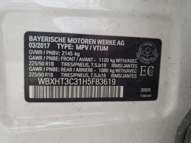 2017 BMW X1 XDRIVE2 - WBXHT3C31H5F83619