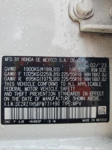 2023 HONDA HR-V SPORT 3CZRZ1H58PM731490