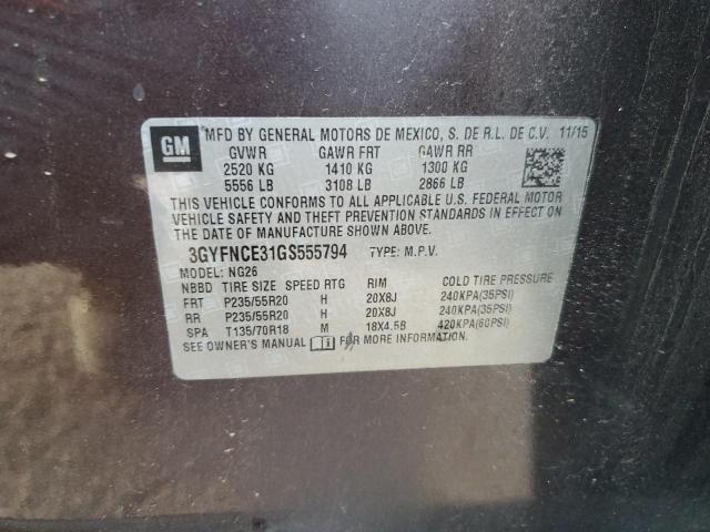 2016 CADILLAC SRX PERFOR 3GYFNCE31GS555794