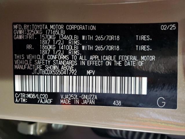 2025 LEXUS GX 550 PRE JTJTBCDX5S5041792