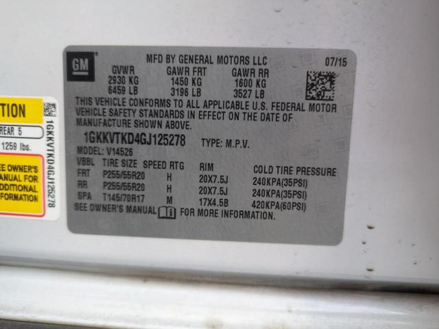 2016 GMC ACADIA DEN 1GKKVTKD4GJ125278