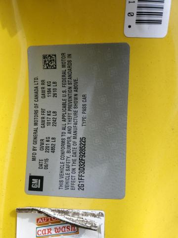 2015 CHEVROLET CAMARO LT 2G1FF3D32F9285225