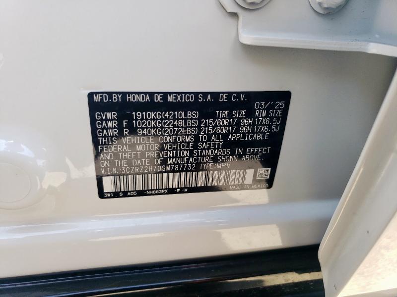 2025 HONDA HR-V EXL 3CZRZ2H70SM787732