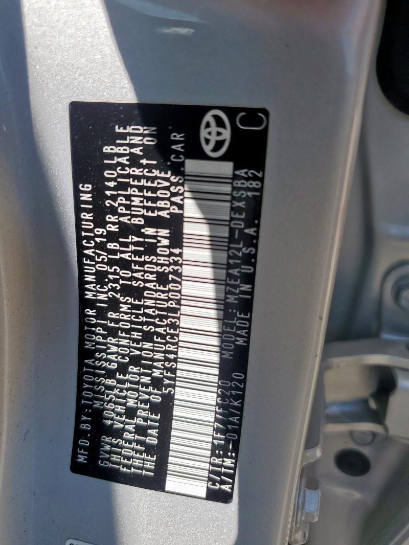 2020 TOYOTA COROLLA SE - 5YFS4RCE3LP007334