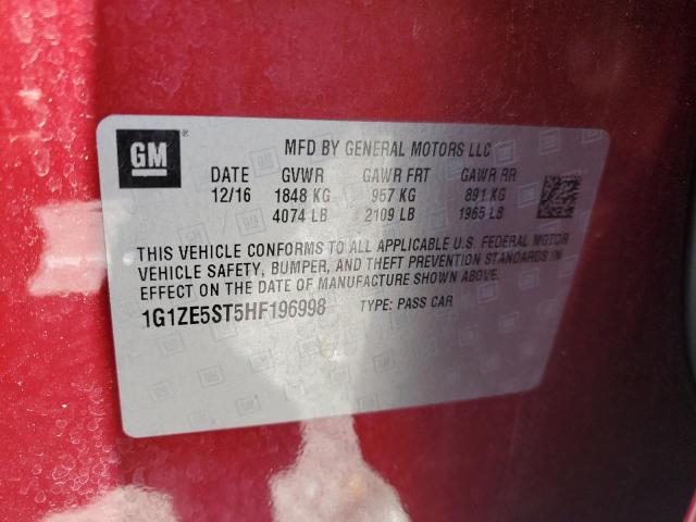 2017 CHEVROLET MALIBU LT - 1G1ZE5ST5HF196998
