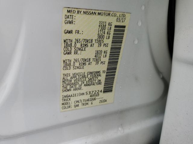 2017 NISSAN TITAN S 1N6AA1EJ3HN537224