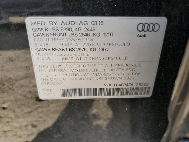 2015 AUDI Q5 PREMIUM - WA1LFAFP4FA125232