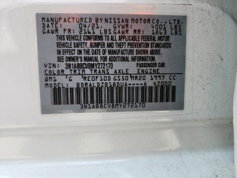 2021 NISSAN SENTRA 3N1AB8CV8MY272170
