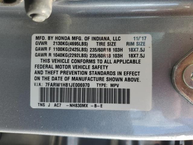 2018 HONDA CR-V EXL - 7FARW1H81JE006970