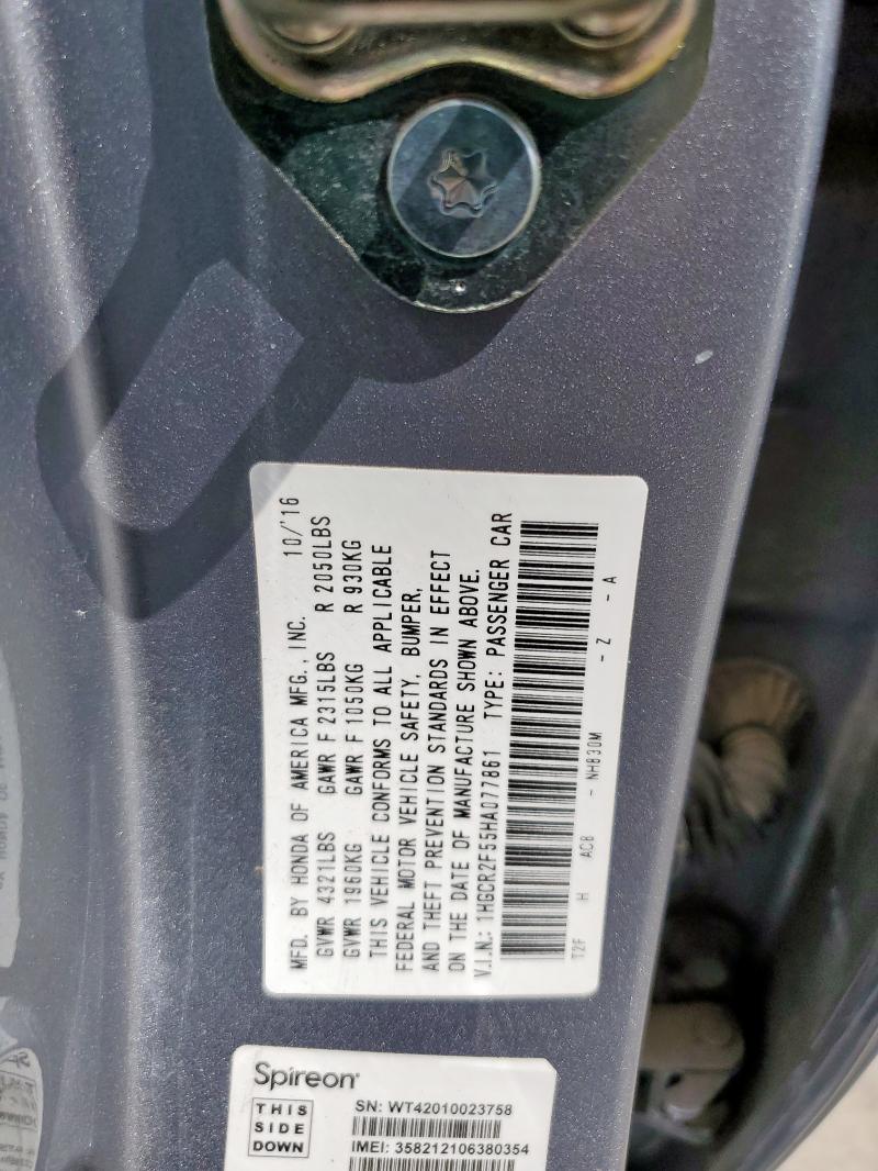 2017 HONDA ACCORD SPO - 1HGCR2F55HA077861