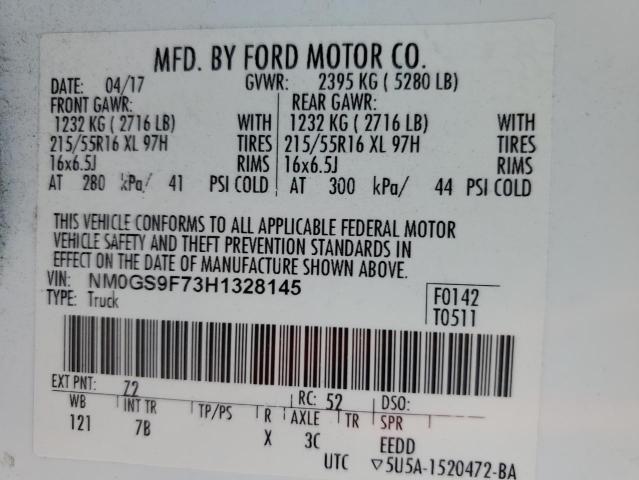 2017 FORD TRANSIT CO - NM0GS9F73H1328145