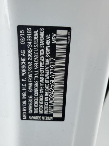 2016 PORSCHE CAYENNE GT WP1AD2A25GLA71917