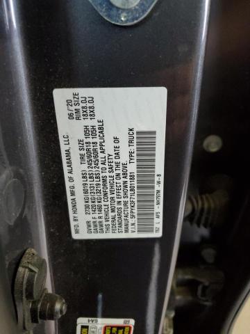2020 HONDA RIDGELINE - 5FPYK3F71LB011881